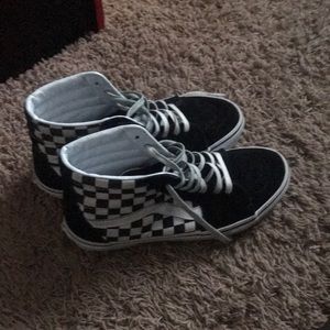 Black and white vans